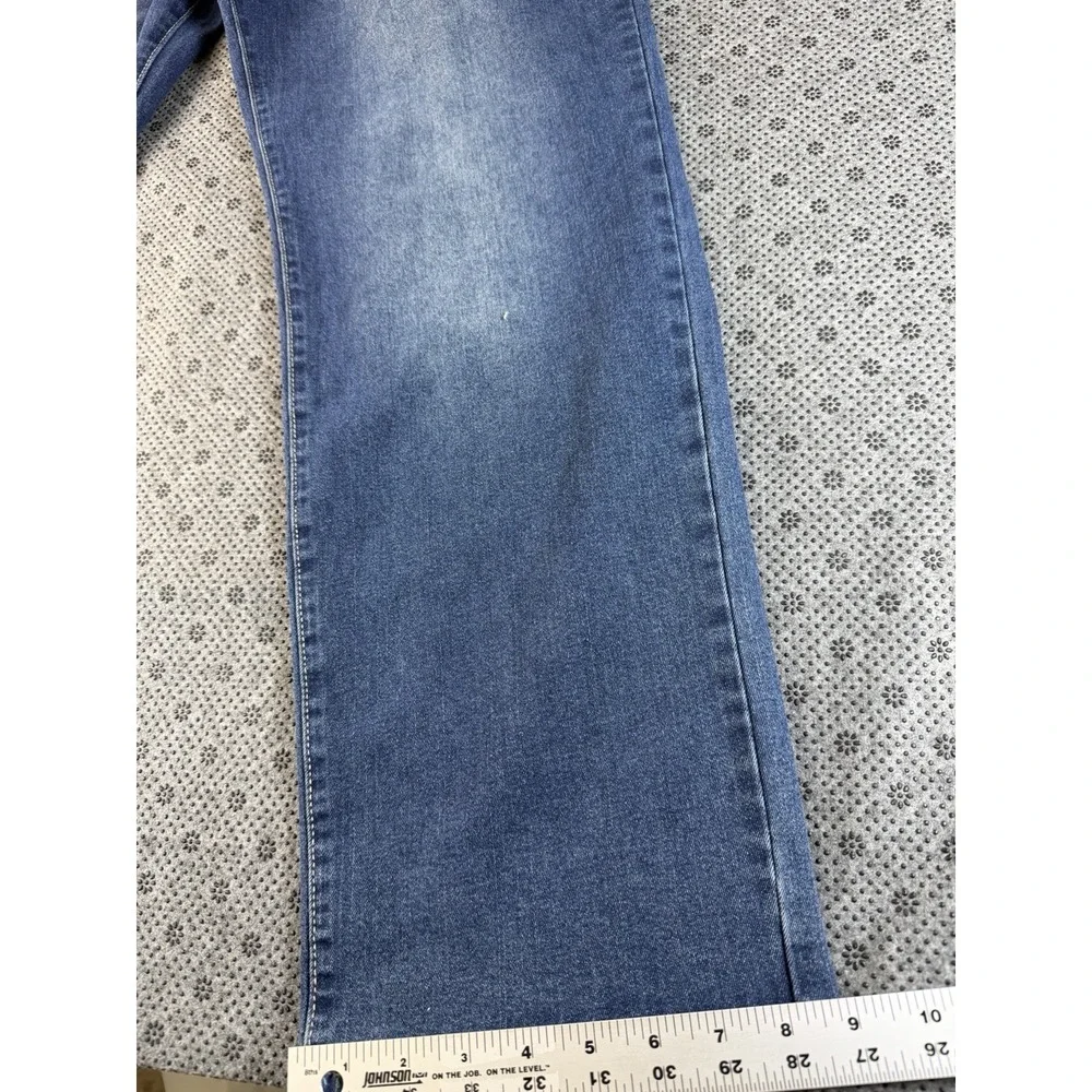 True Religion Bobby Applique Relaxed Baggy Jeans 32x32 Medium Blaze Wash New